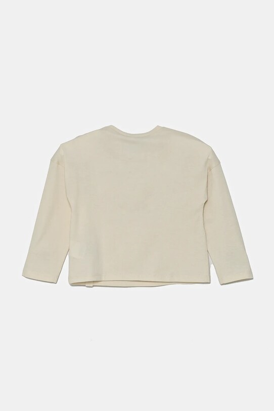 United Colors of Benetton longsleeve din bumbac pentru copii 3I1XG10IL.P.Seasonal bej SS25