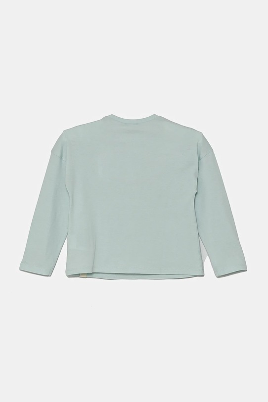 Дитячий бавовняний лонгслів United Colors of Benetton 3I1XG10IL.P.Seasonal бірюзовий SS25