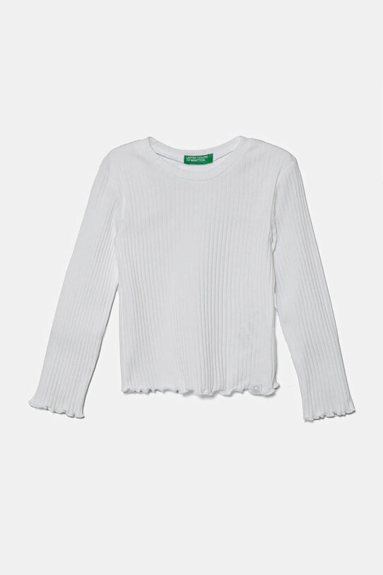 Лонгслів для немовлят United Colors of Benetton з еластаном білий 3F1AG10I0.P.Seasonal