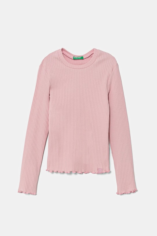 Лонгслів для немовлят United Colors of Benetton з еластаном рожевий 3F1AG10I0.P.Seasonal