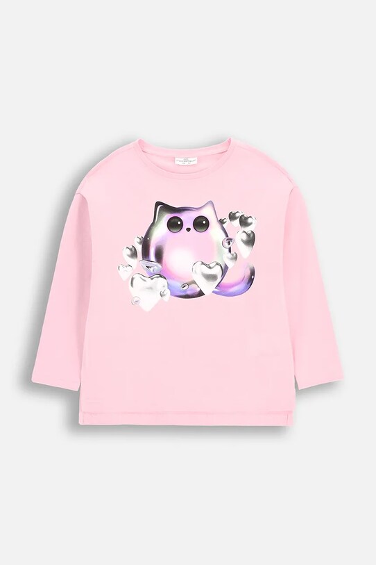 Coccodrillo longsleeve copii print roz WC5143101CGK