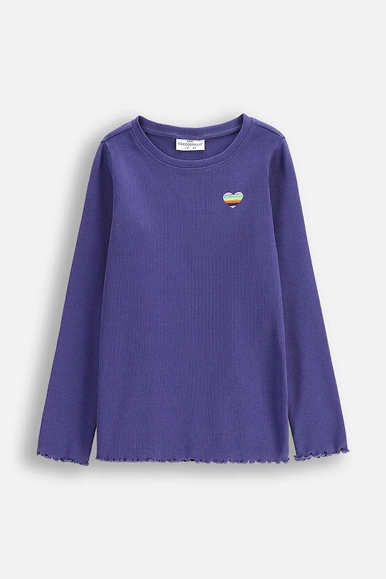 Detské tričko s dlhým rukávom Coccodrillo s elastanom fialová WC5143104CGK