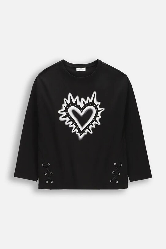 Coccodrillo longsleeve copii print negru WC5143103RGJ