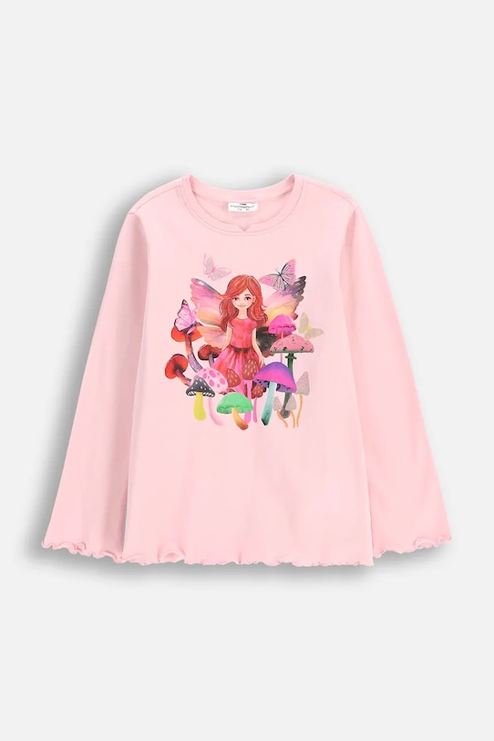 Παιδικό μακρυμάνικο Coccodrillo στάμπα ροζ WC5143101DGK