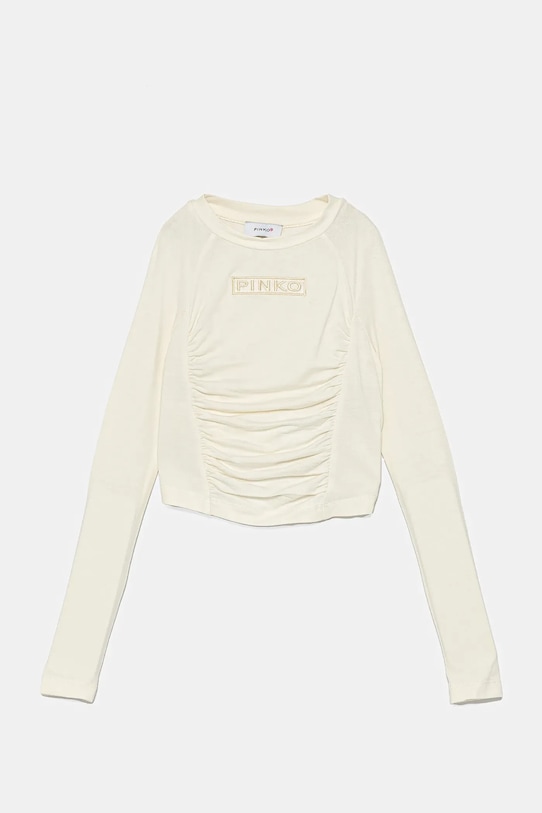 Дитячий лонгслів Pinko аплікація бежевий KFTS008.0.JV016