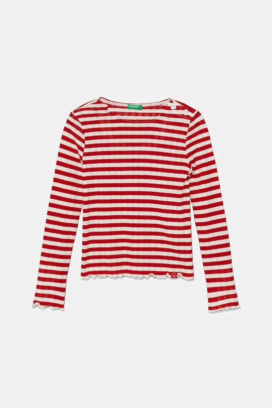 Otroška dolga majica United Colors of Benetton Drugo rdeča 33LQC10OM.G.Seasonal