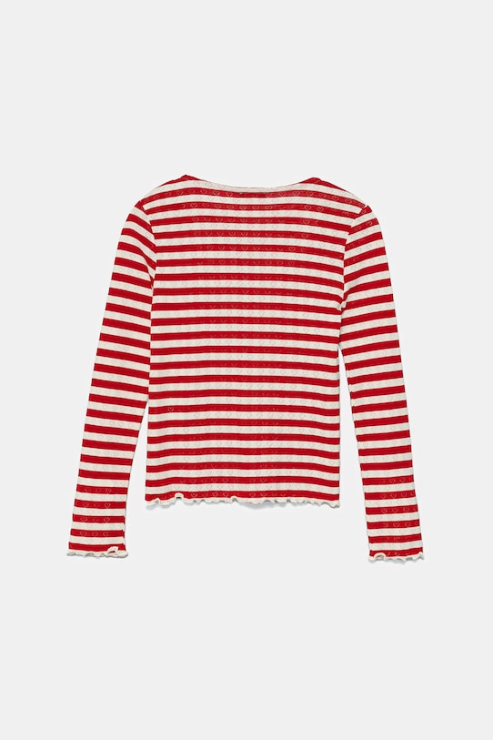 Otroška dolga majica United Colors of Benetton 33LQC10OM.G.Seasonal rdeča SS25