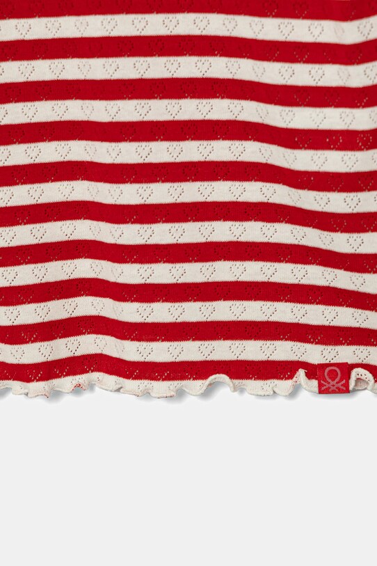 Fete United Colors of Benetton longsleeve copii 33LQC10OM.G.Seasonal rosu