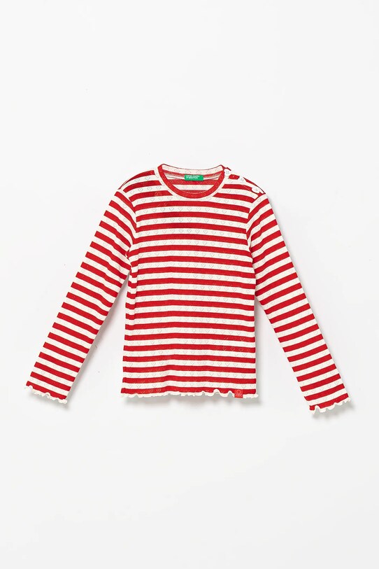 Детска блуза с дълги ръкави United Colors of Benetton овално червен 33LQG10J7.P.Seasonal