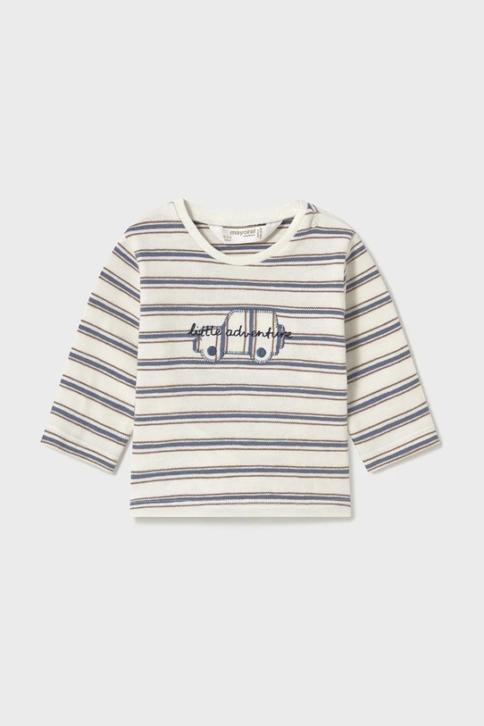 Tričko s dlhým rukávom pre bábätká Mayoral Newborn s elastanom modrá 1038.1L.Newborn.PPYH