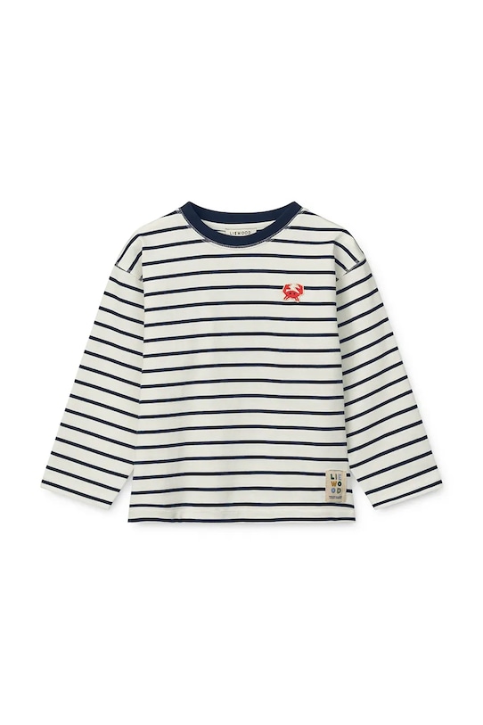 Otroška bombažna majica z dolgimi rokavi Liewood Tyler Stripe Longsleeve T-shirt LW19811 bela SS25