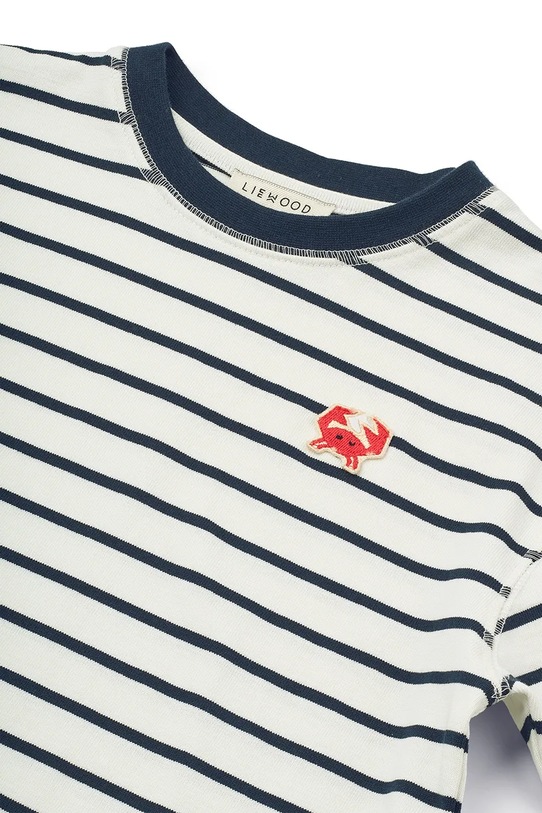 Otroška bombažna majica z dolgimi rokavi Liewood Tyler Stripe Longsleeve T-shirt bela LW19811