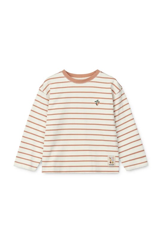 Liewood longsleeve din bumbac pentru copii Tyler Stripe Longsleeve T-shirt cu modele portocaliu LW19811