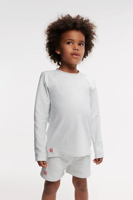 Liewood longsleeve de baie pentru copii Noah Seersucker Longsleeve Swim Tee albastru LW19978