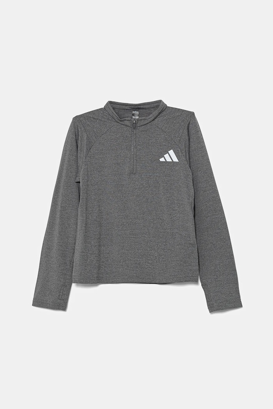 Dětské tričko s dlouhým rukávem adidas JJ5049 šedá AW25