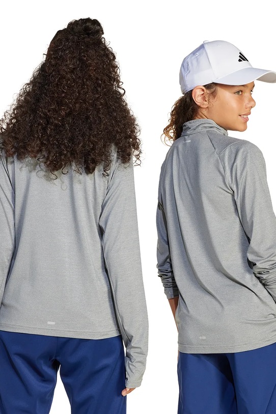 Dětské tričko s dlouhým rukávem adidas JJ5049 šedá