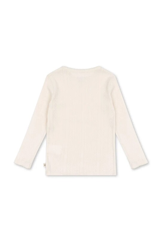 Detská bavlnená košeľa s dlhým rukávom Konges Sløjd MINNA BLOUSE GOTS KS102814 béžová SS25