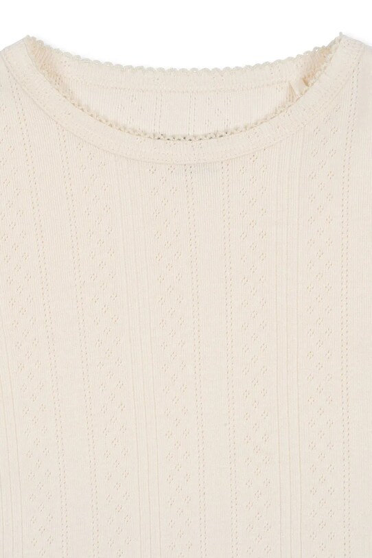 Chlapec Detská bavlnená košeľa s dlhým rukávom Konges Sløjd MINNA BLOUSE GOTS KS102814 béžová