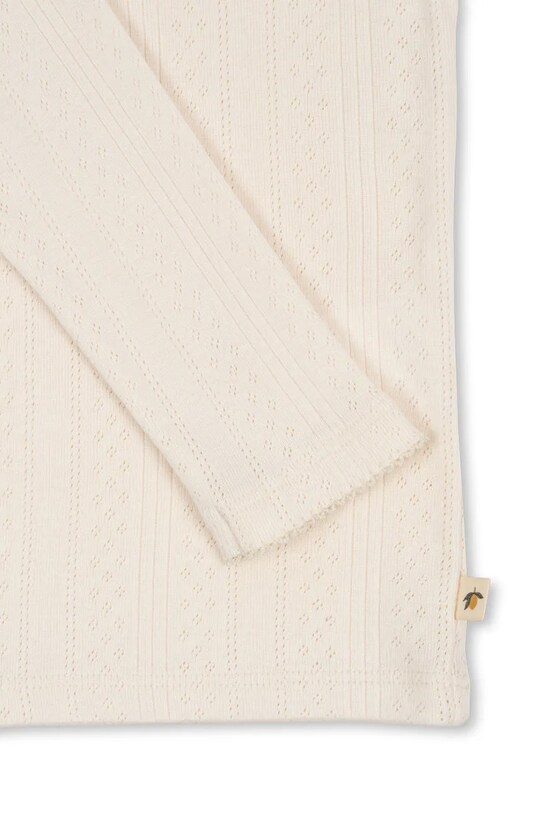 Дитячий бавовняний лонгслів Konges Sløjd MINNA BLOUSE GOTS бежевий KS102814