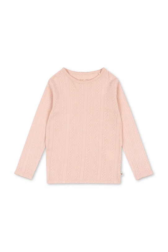Konges Sløjd longsleeve bawełniany dziecięcy MINNA BLOUSE GOTS bawełna różowy KS102814