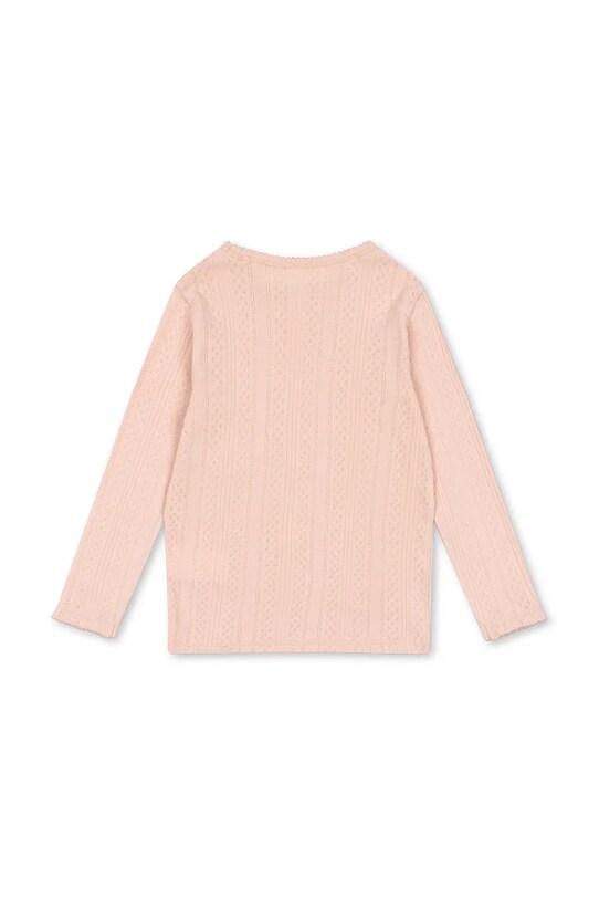 Dětské bavlněné tričko s dlouhým rukávem Konges Sløjd MINNA BLOUSE GOTS KS102814 růžová SS25