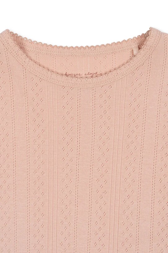 CHLAPEC Dětské bavlněné tričko s dlouhým rukávem Konges Sløjd MINNA BLOUSE GOTS KS102814 růžová