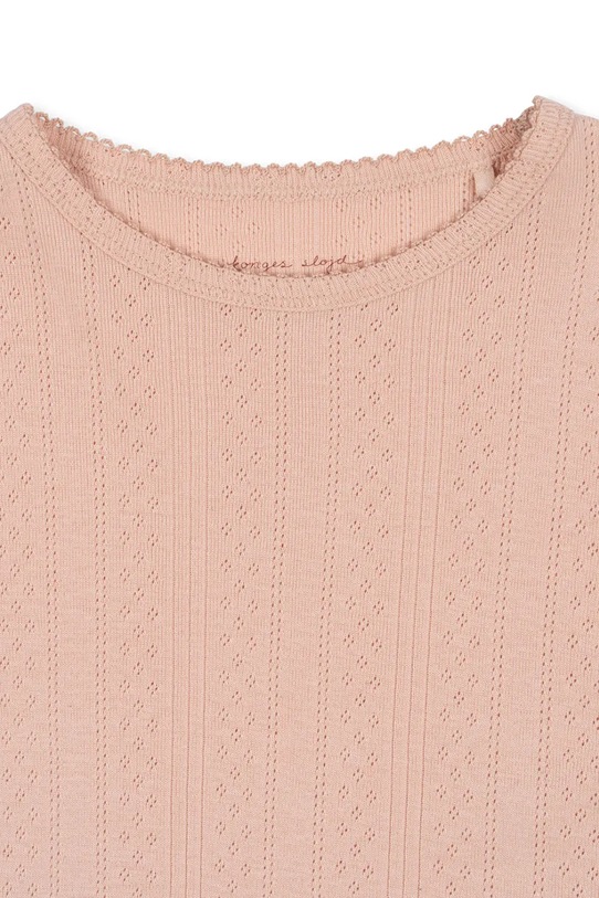 Chłopiec Konges Sløjd longsleeve bawełniany dziecięcy MINNA BLOUSE GOTS KS102814 różowy