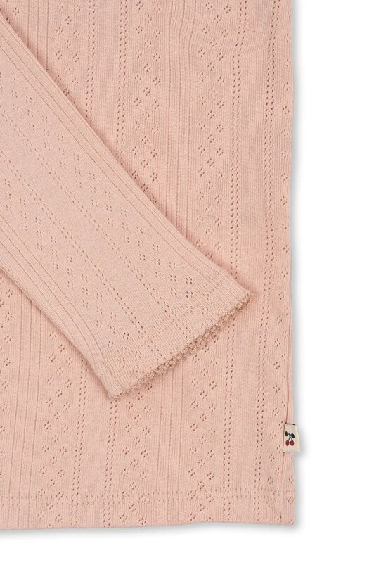 Dětské bavlněné tričko s dlouhým rukávem Konges Sløjd MINNA BLOUSE GOTS růžová KS102814