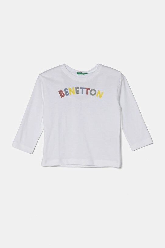 Detská bavlnená košeľa s dlhým rukávom United Colors of Benetton bavlna biela 3I1XG10HS.P.Seasonal