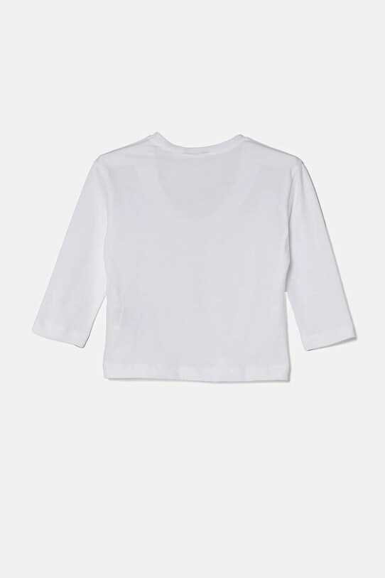 Detská bavlnená košeľa s dlhým rukávom United Colors of Benetton 3I1XG10HS.P.Seasonal biela SS25
