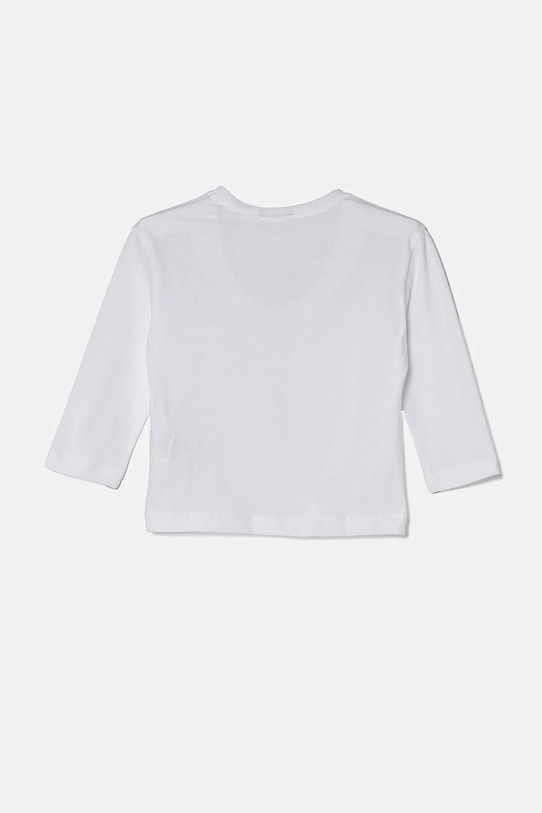 Otroška bombažna majica z dolgimi rokavi United Colors of Benetton 3I1XG10HS.P.Seasonal bela SS25
