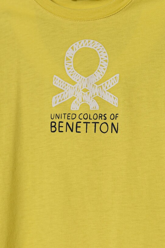 Chlapec Detská bavlnená košeľa s dlhým rukávom United Colors of Benetton 3I1XG10HS.P.Seasonal žltá