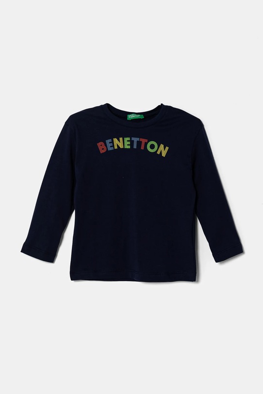 United Colors of Benetton longsleeve din bumbac pentru copii print bleumarin 3I1XG10HS.P.Seasonal