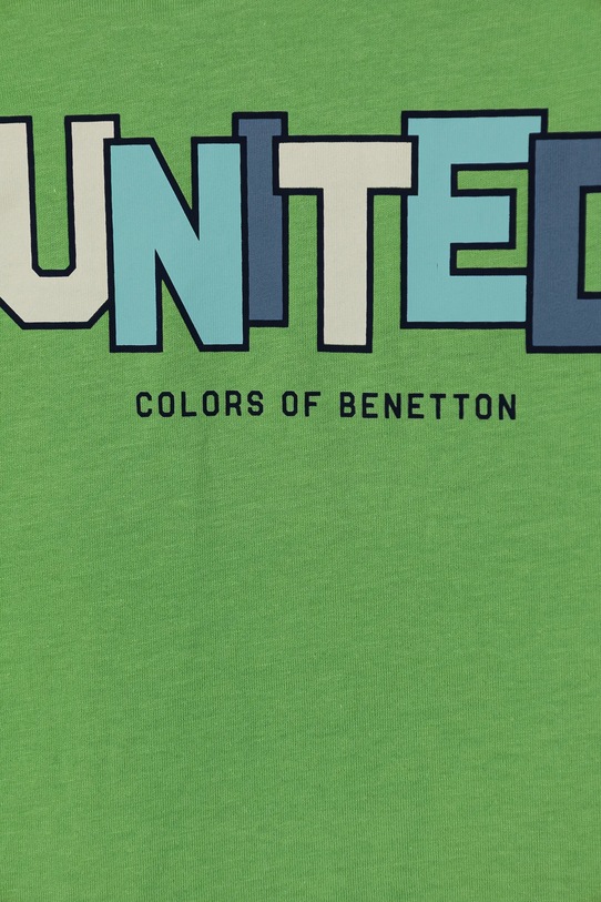 Chłopiec United Colors of Benetton longsleeve bawełniany dziecięcy 3I1XG10HS.P.Seasonal zielony