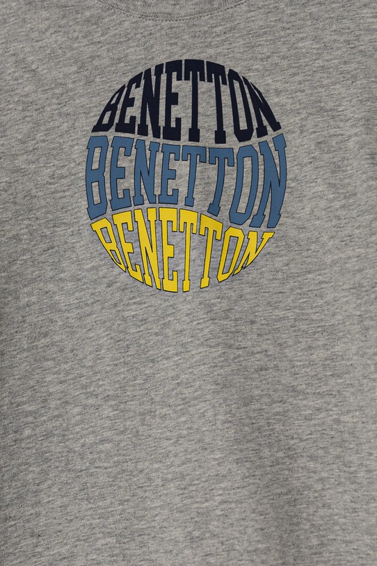 Chłopiec United Colors of Benetton longsleeve bawełniany dziecięcy 3I1XG10HS.P.Seasonal szary
