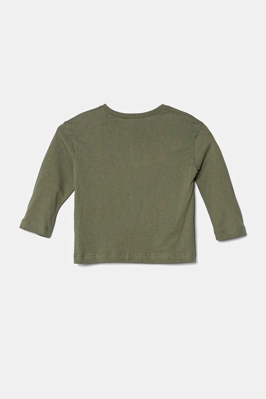 United Colors of Benetton longsleeve din bumbac pentru copii 3I1XG10HS.P.Seasonal verde SS25