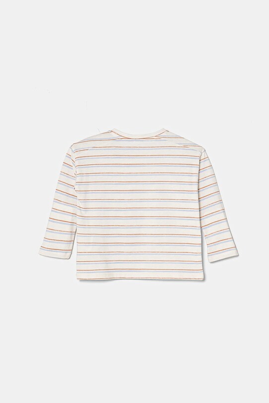 Дитячий бавовняний лонгслів United Colors of Benetton 3H12A1064.W.Seasonal бежевий SS25