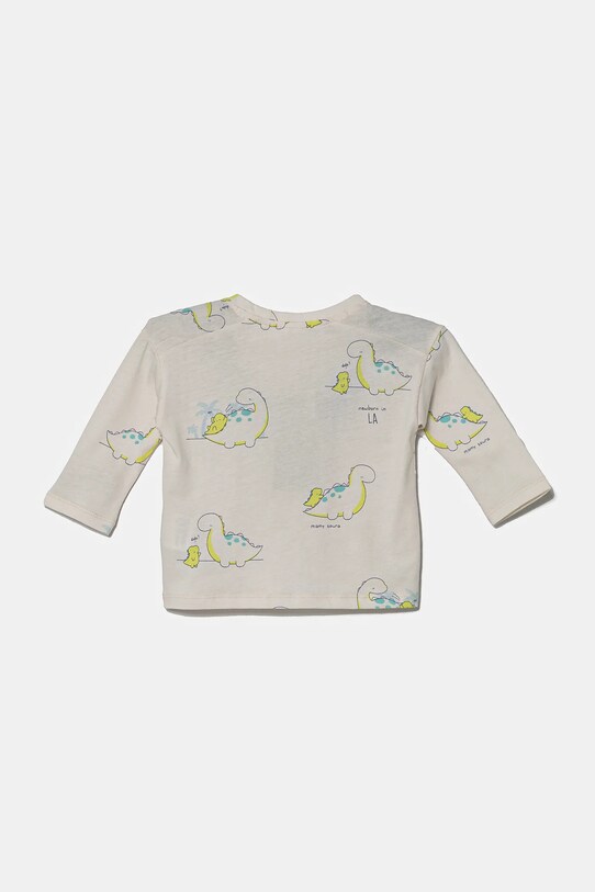 Дитячий бавовняний лонгслів United Colors of Benetton 3H12A1064.W.Seasonal бежевий SS25