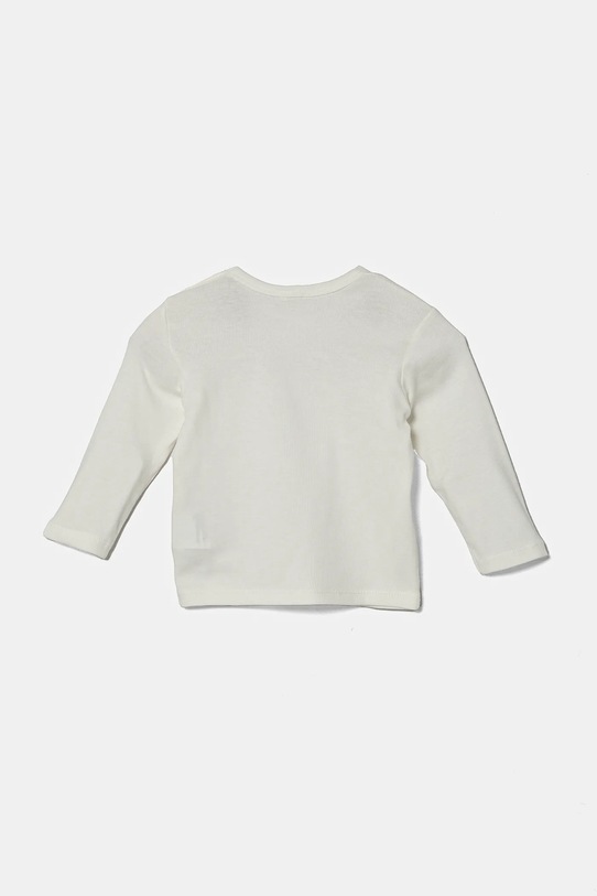 United Colors of Benetton longsleeve din bumbac pentru bebeluși 3I9WA1063.W.Seasonal alb SS25