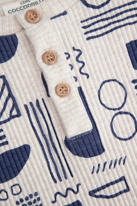 Tričko s dlhým rukávom pre bábätká Coccodrillo béžová WC5143101SBN