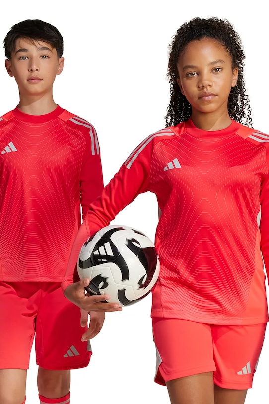 adidas Performance longsleeve dziecięcy wzorzyste czerwony JI9703