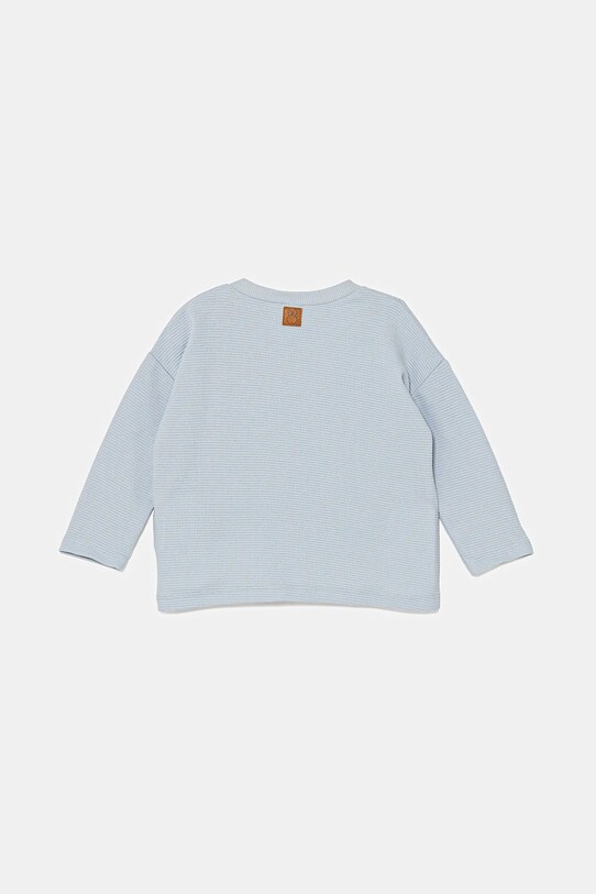 United Colors of Benetton baba pamut hosszú ujjú 3X3MA105Y.W.Seasonal kék SS25