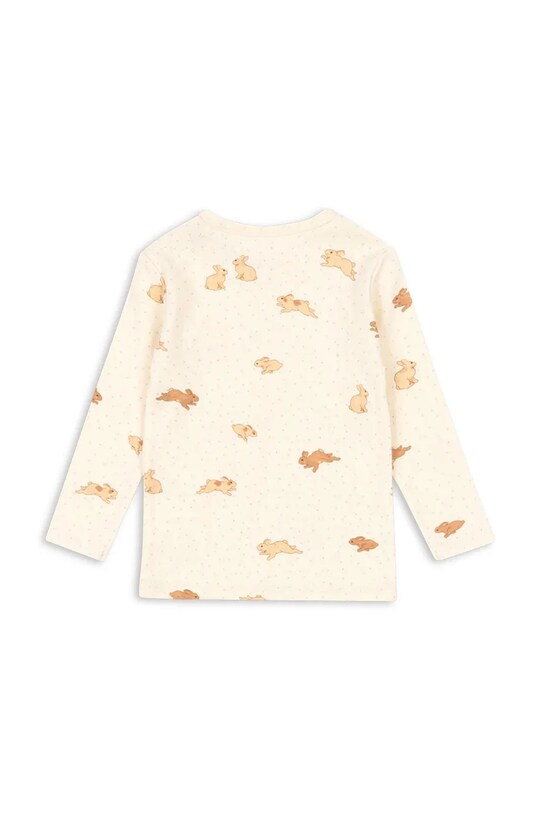 Дитячий бавовняний лонгслів Konges Sløjd MINNIE BLOUSE GOTS KS103558 бежевий SS25
