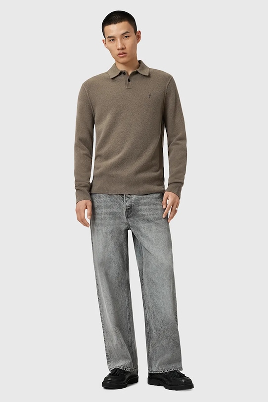 Sveter s prímesou vlny AllSaints STATTEN M038KA