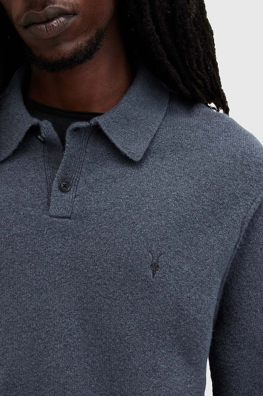 AllSaints pulover din amestec de lana STATTEN M038KA albastru AW25