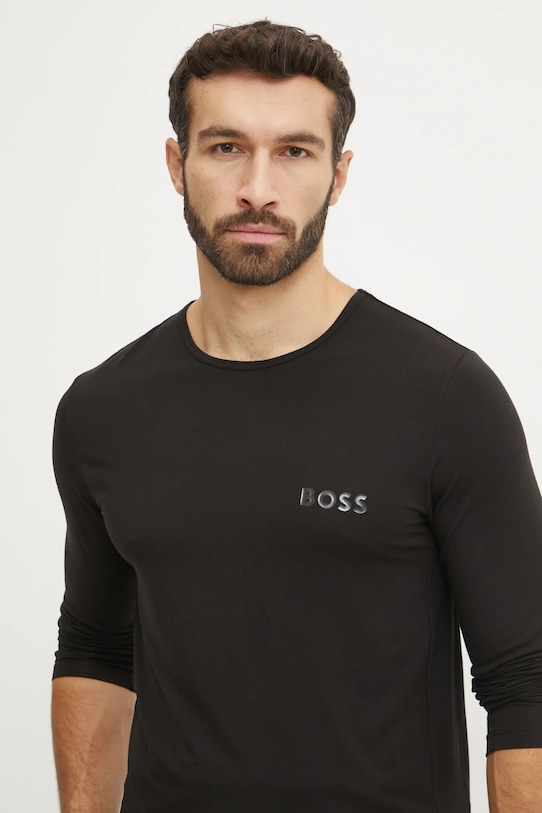 Лонгслив лаунж BOSS чёрный 50483596