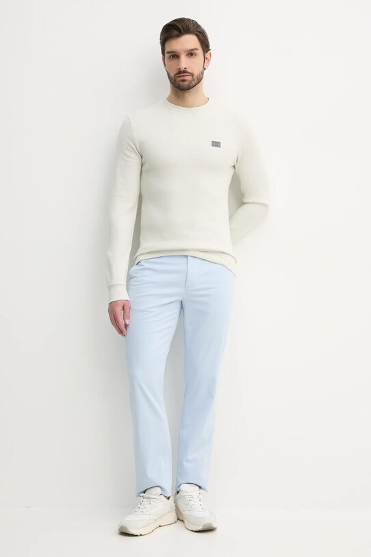 Бавовняний лонгслів Calvin Klein Jeans J30J327117 бежевий SS25