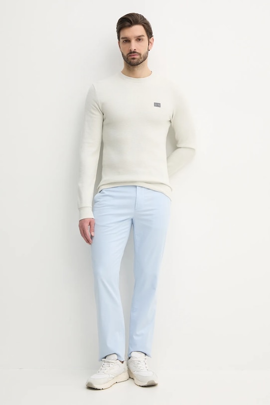 Calvin Klein Jeans longsleeve bawełniany J30J327117 beżowy SS25