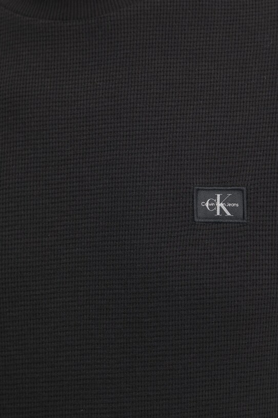 Хлопковый лонгслив Calvin Klein Jeans J30J327117 чёрный