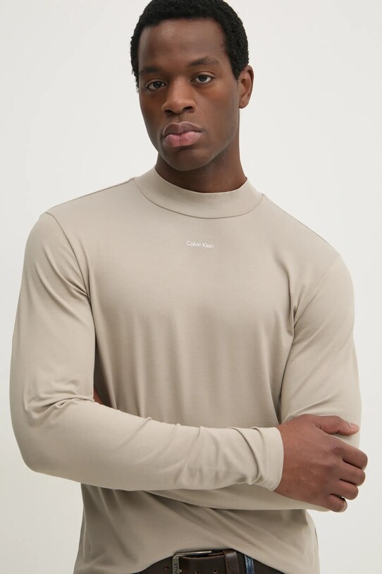 Лонгслив Calvin Klein бежевый K10K113792